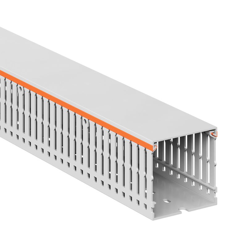 Кабель-канал перфорированный 60х60 L2000 RLHF6 без галогенов свет. сер. DKC 01108RLHF
