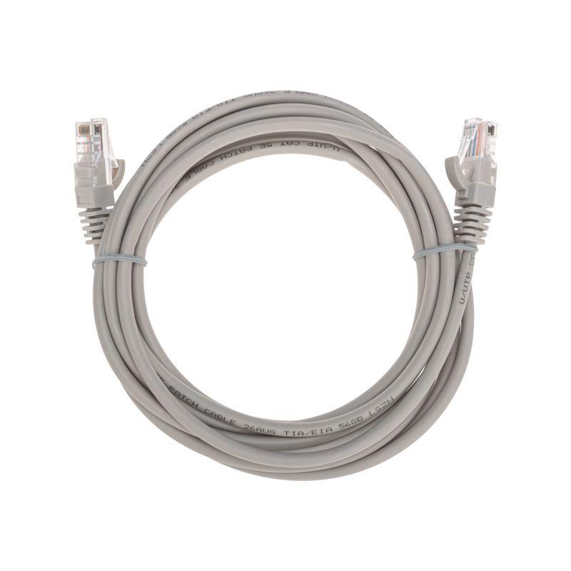 Патч-корд U/UTP CAT 5e RJ45-RJ45 26AWG LSZH сер. 3м Rexant 02-0100-3