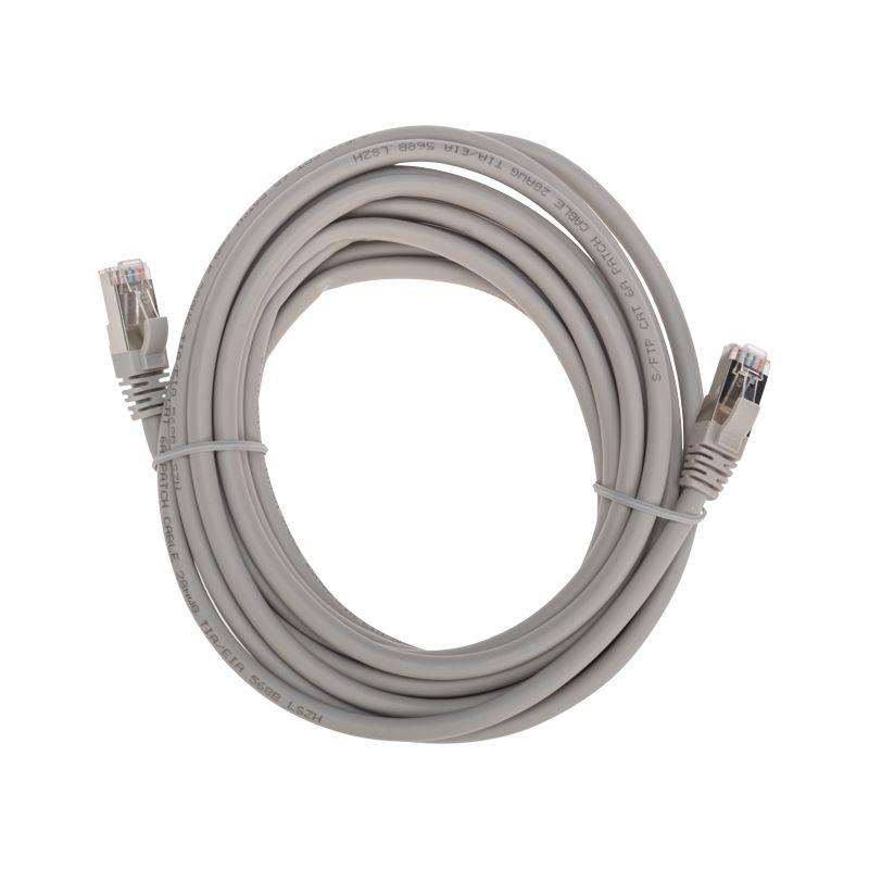 Патч-корд S/FTP CAT 6A (10G) RJ45-RJ45 28AWG LSZH сер. 5м Rexant 02-0390-5