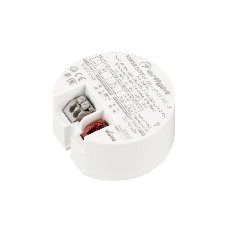 Блок питания ARJ-SP-27-PFC-R 15-42В 0.6-0.65А 27Вт IP20 пластик Arlight 048772