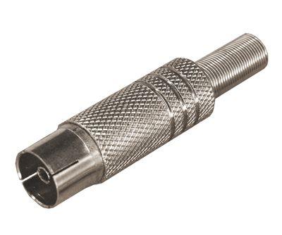 Разъем гнездо TV "Никель" с пружиной (уп.100шт) PROCONNECT 05-2014-4