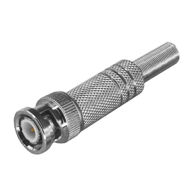 Разъем-штекер BNC под пайку с пружиной (универс.) металл (уп.50шт) PROCONNECT 05-3075-4