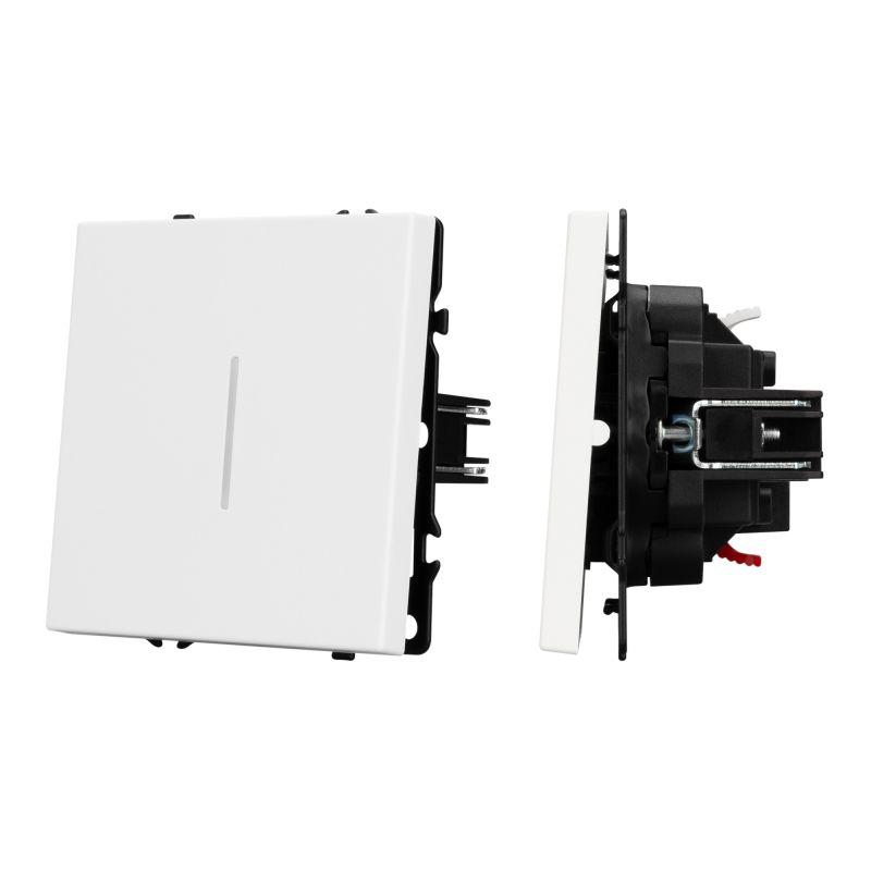 Выключатель проходной 1-кл. LED SWT-NOBE-MKP1-SFPL-L-WH 10А 230В механизм Arlight 054236