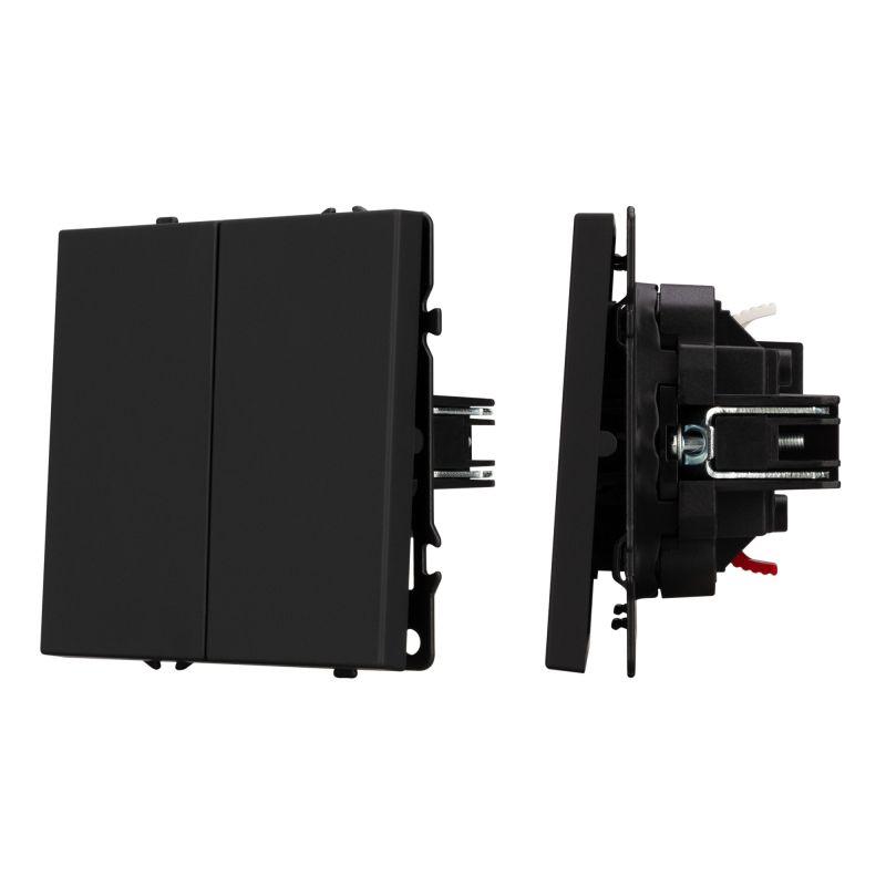 Выключатель непроходной 2-кл. SWT-NOBE-MK02-SFPL-BK 10А 230В механизм Arlight 054252