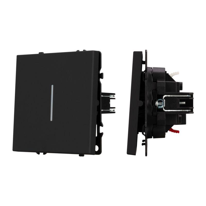 Выключатель проходной 1-кл. LED SWT-NOBE-MKP1-SFPL-L-BK 10А 230В механизм Arlight 054261