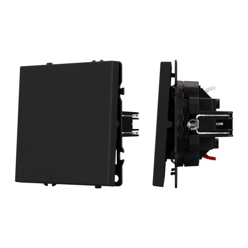 Выключатель звонковый SWT-NOBE-MKR1-SFPL-L-BK 10А 230В механизм Arlight 054270