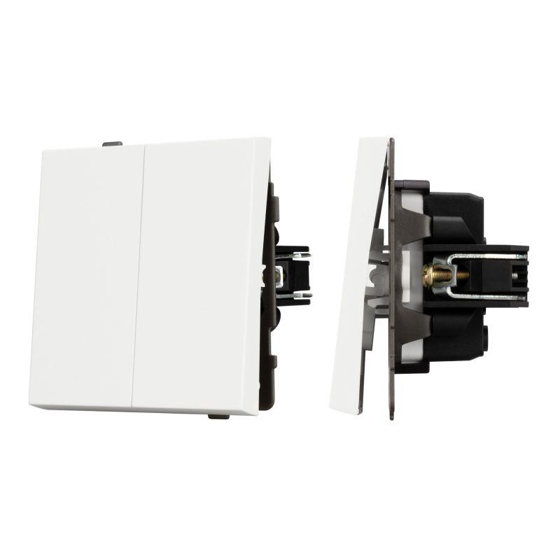 Выключатель непроходной 2-кл. SWT-TENDO-MK02-SFPL-WH 10А 230В механизм Arlight 054547