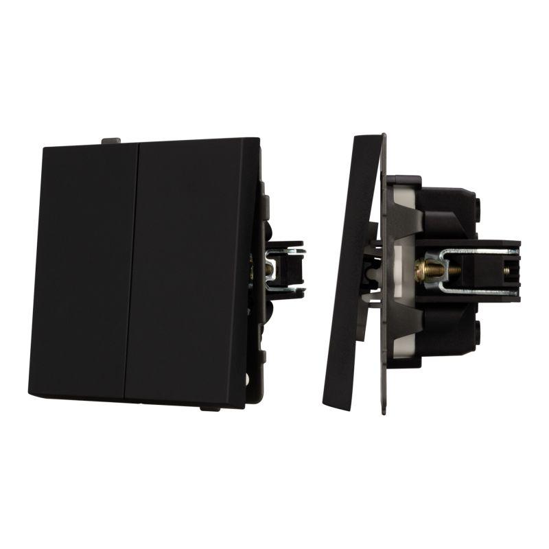 Выключатель проходной 2-кл. SWT-TENDO-MKP2-SFPL-BK 10А 230В механизм Arlight 054553