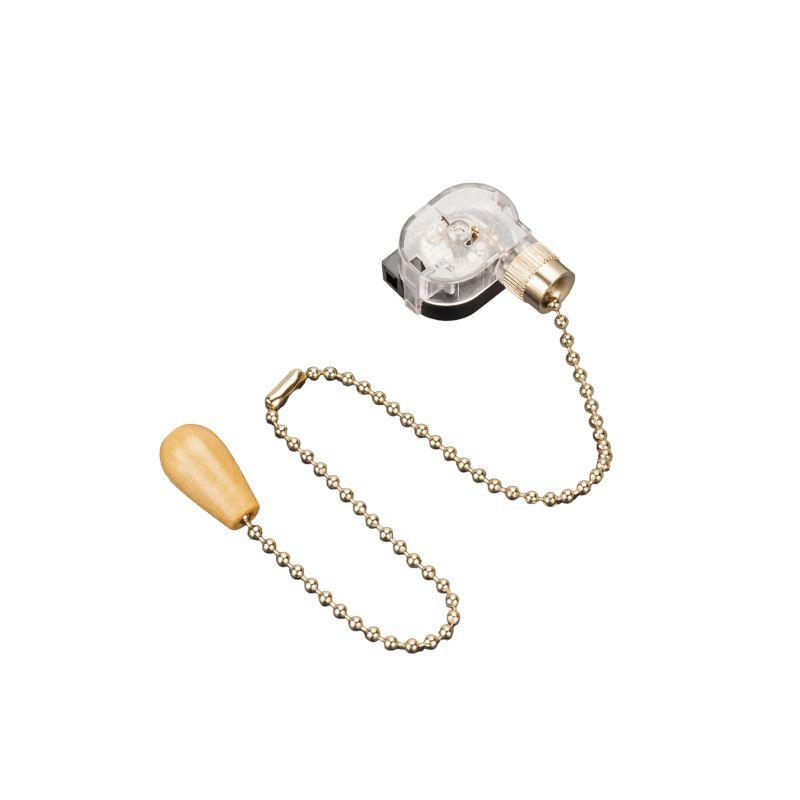 Выключатель для настенного светильника с деревянным наконечником gold блист. Rexant 06-0245-A