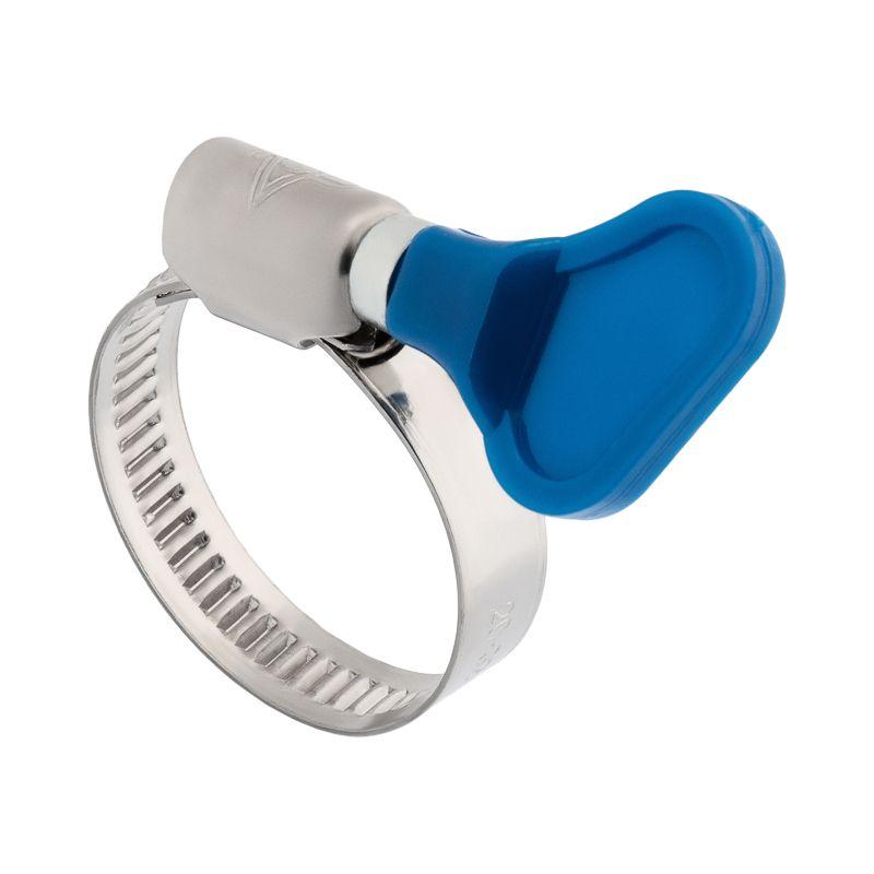 Хомут червячный 20-32/9-0.7мм с ключом нержавеющая сталь W2 (уп.50шт) Rexant 07-0720-1