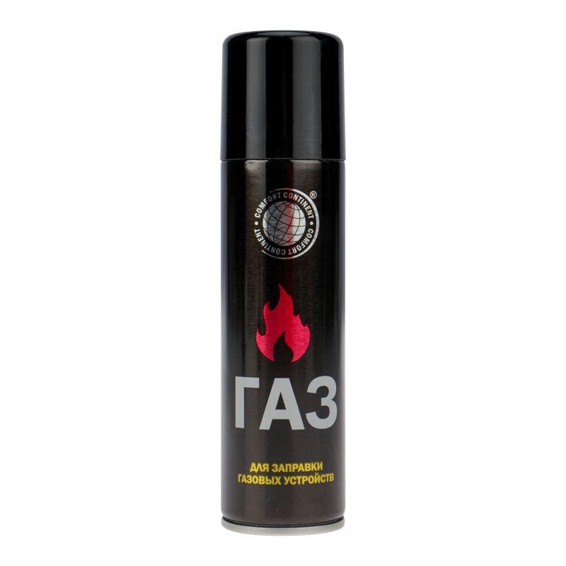 Газ для зажигалок 210куб.см (140мл) 80г с универс. переходником метал. баллон Rexant 09-1429