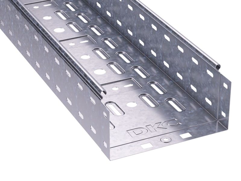 Лоток листовой перфорированный 200х100 L3000 сталь 0.8мм цинк-ламель DKC 35343ZL