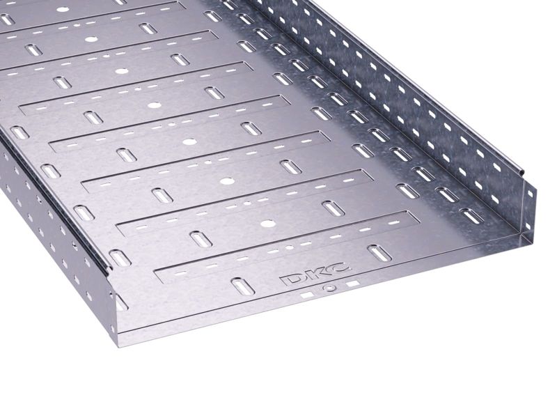 Лоток листовой перфорированный 600х100 L3000 сталь 1мм цинк-ламель DKC 35347ZL