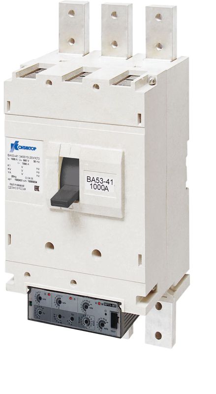 Выключатель автоматический 3п 1000А 33.5кА ВА55-41 344770-00 УХЛ3 690В Контактор 1002532