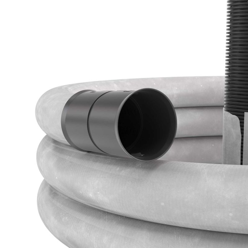 Труба гофрированная двустенная ПНД гибкая дренажная d160мм с геофильтром SN8 перфорация 360град. черн. (уп.50м) DKC 141916A-8K