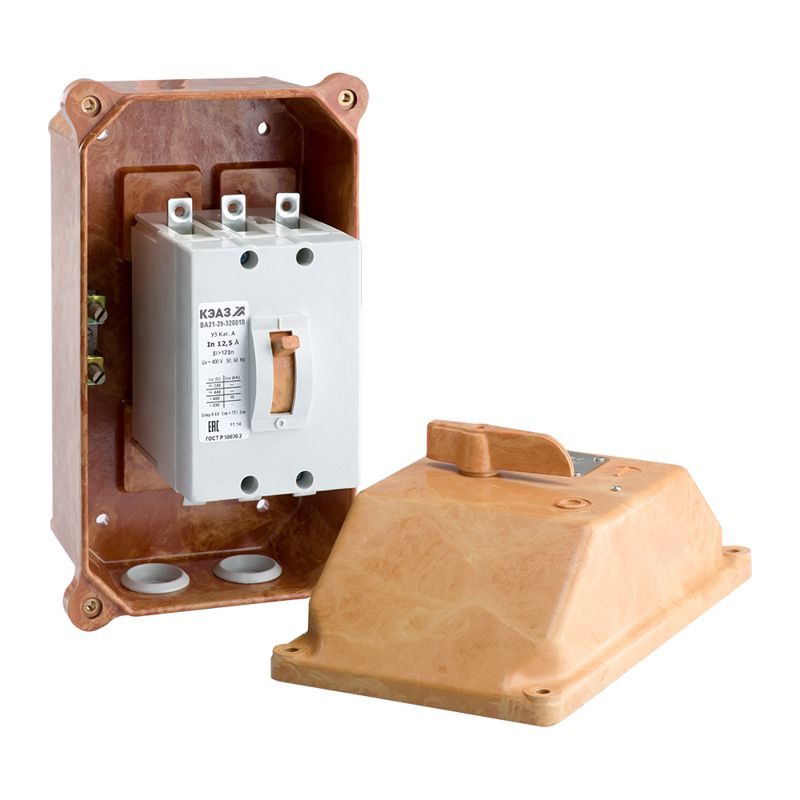 Выключатель автоматический 3п 20А 6Iн 10кА ВА21-29-341110 У2 400В AC IP54 КЭАЗ 101790