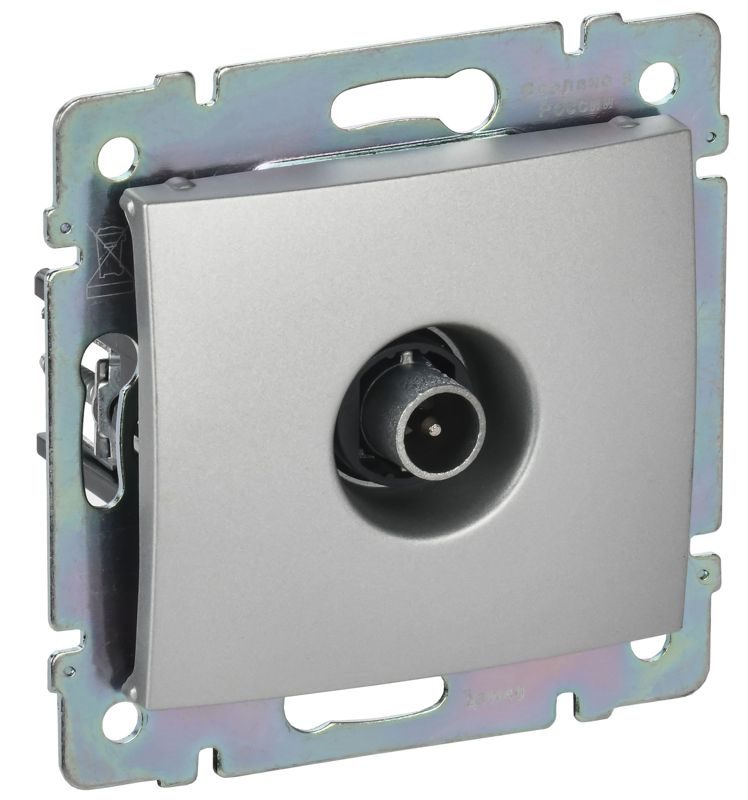 Розетка телевизионная проходная TV СП Valena 10дБ механизм алюм. (DIY-упак.) IEK 694346