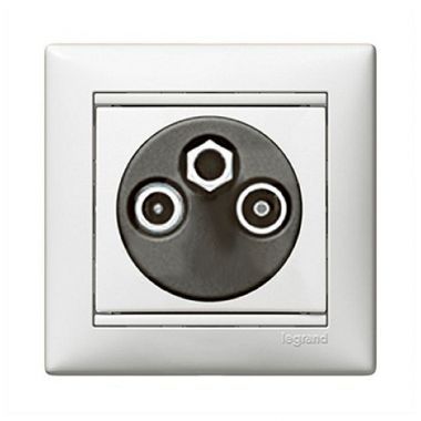 Розетка телевизионная TV/FM/SAT СП Valena зв. механизм бел. (блист.) IEK 695638
