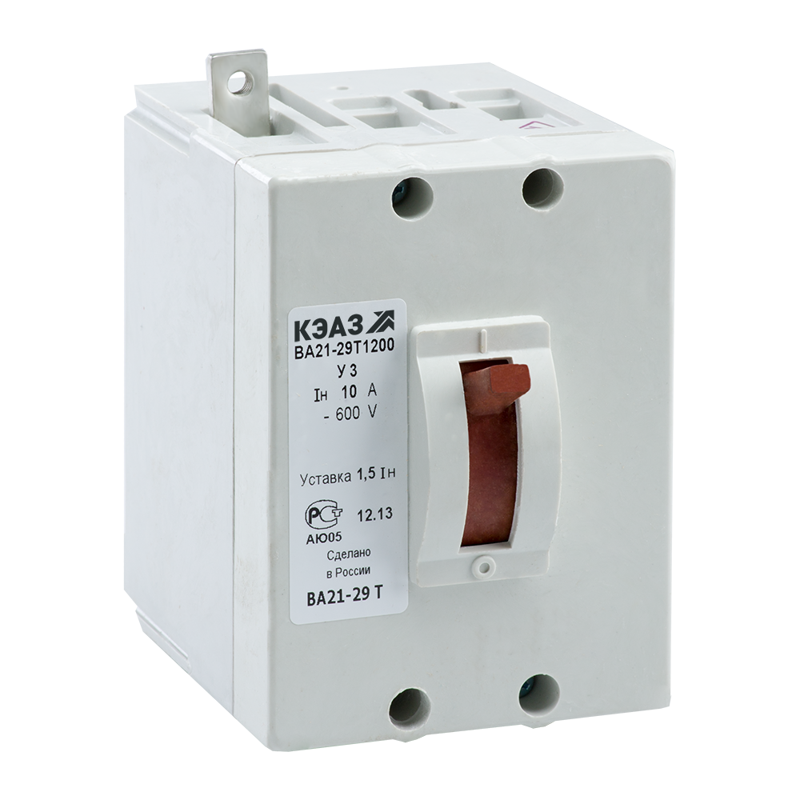 Выключатель автоматический 1п 10А 1.5Iн ВА21-29Т-120010 У3 600В DC КЭАЗ 102329
