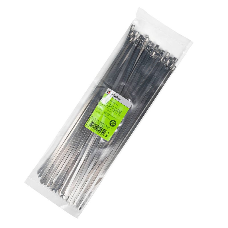 Хомут кабельный СКС (304) 4.6х300 стальной (уп.50шт) Fortisflex 103079