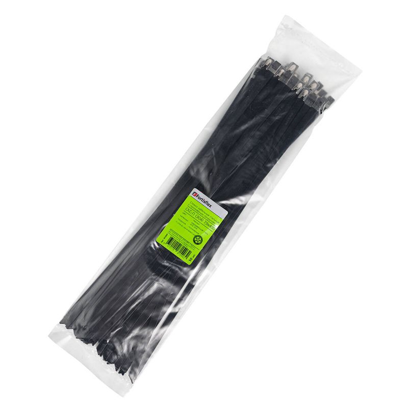 Хомут кабельный СКС-П (304) 7.9х400 черн. (уп.50шт) Fortisflex 103091