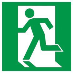 Этикетка самоклеящаяся 50х50мм "Выход здесь" (левосторонний) IEK YPC30-50VZ-LSTR