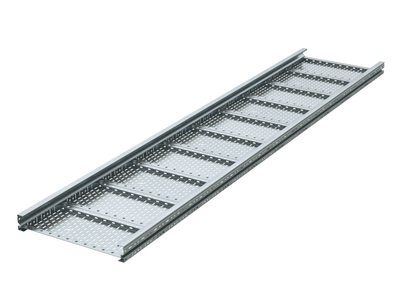 Лоток листовой перфорированный 900х80 L6000 сталь 2мм тяжелый (лонжерон) оцинк. DKC USH689