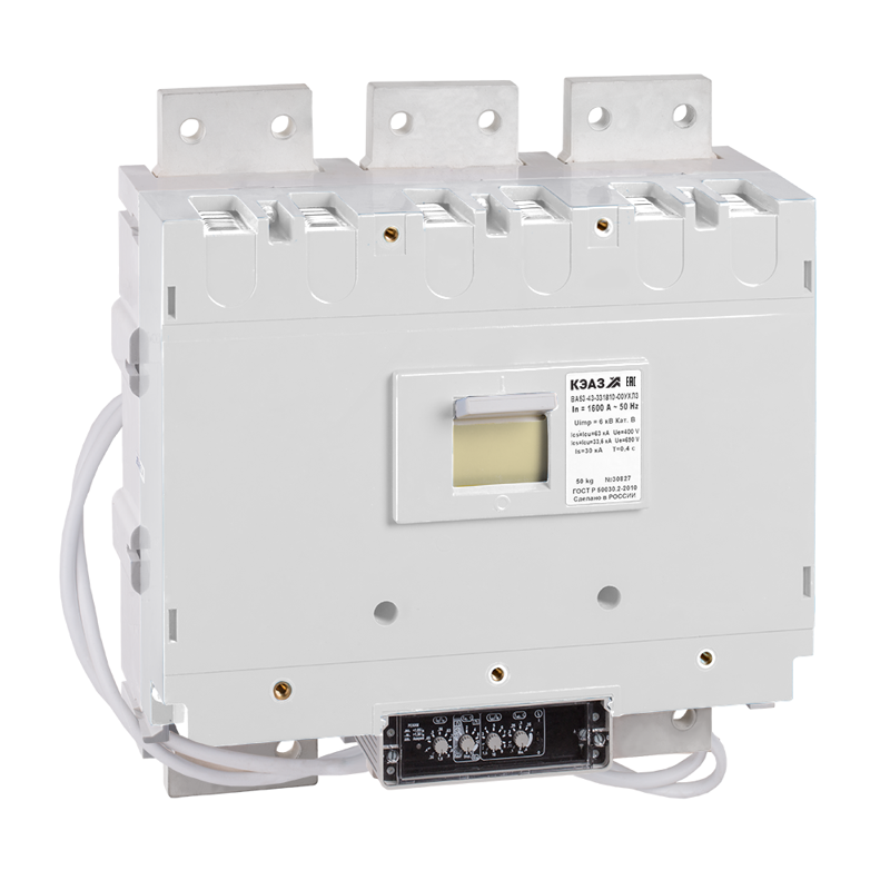 Выключатель автоматический 3п 1600А 135кА ВА53-43-334710 УХЛ3 690В AC НР=400В AC КЭАЗ 108129