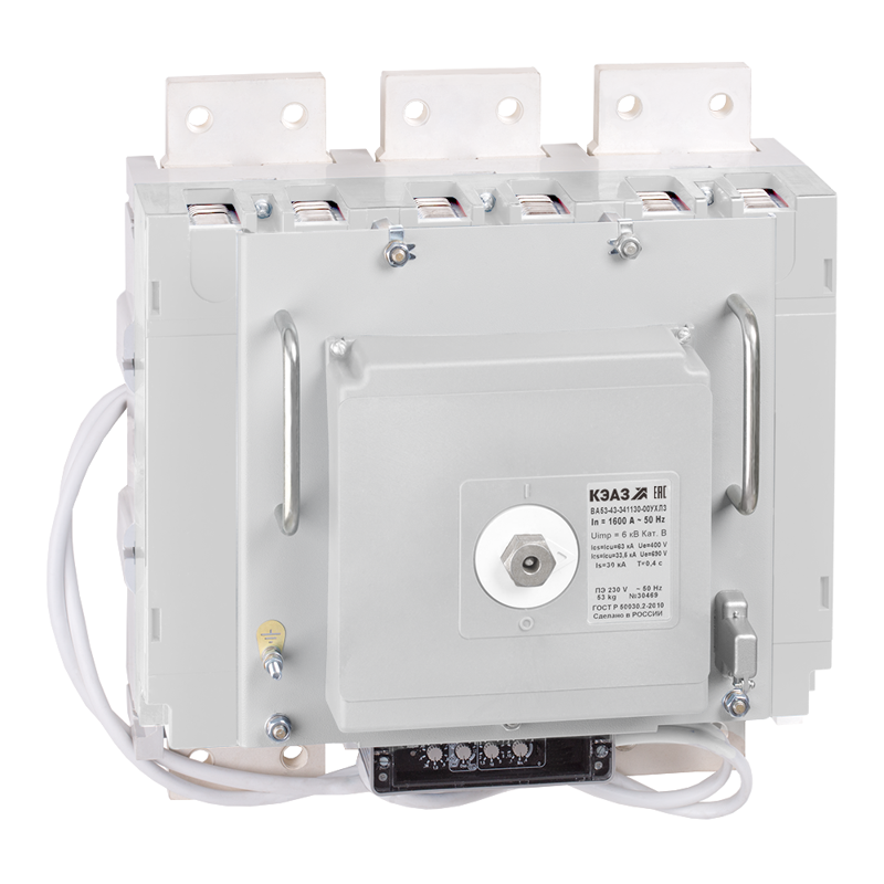 Выключатель автоматический 3п 2000А 135кА ВА53-43-341130 УХЛ3 690В AC ПЭ230AC КЭАЗ 108164
