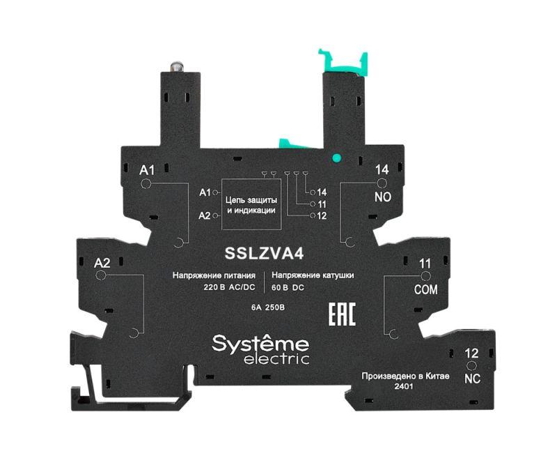 Розетка для реле 230В винтовые зажимы SchE SSLZVA4