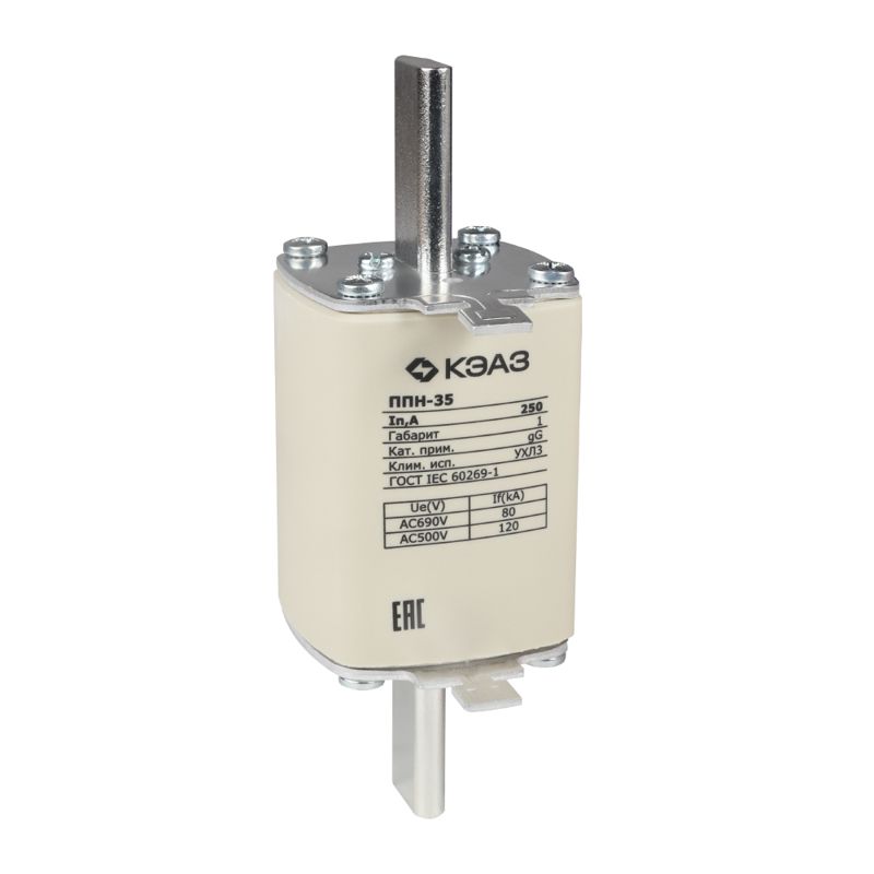 Вставка плавкая ППН 35 63А X3 габарит 1 УХЛ3 КЭАЗ 111380