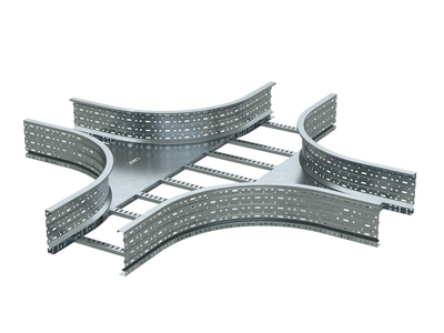 Ответвитель для лестн. лотка Х-образ. 100х200 цинк-ламель DKC ULX612ZL