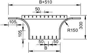 Соединение Т-образное/крестовое 60х500 RAA 650 FT OBO 7121504