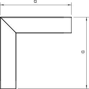Угол плоский с крышкой кабель-канала 60х200мм сталь LKM F60200FS OBO 6248020