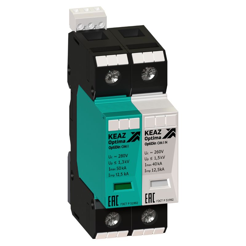 Ограничитель импульсных перенапряжений (УЗИП) OptiDin OM I 1+N 280/12.5 КЭАЗ 114251