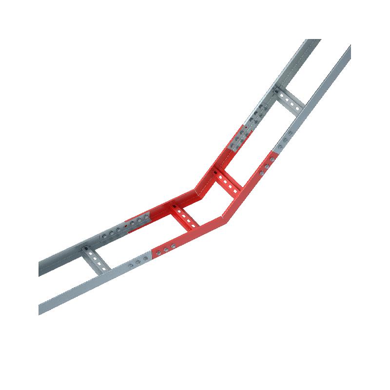 Угол для лотка вертикальный внутренний лестн. 45град. 600х100 сталь 1.2мм LNL45-100-600-1.2 КМ LO4531