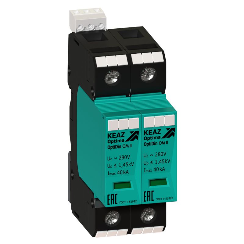 Ограничитель импульсных перенапряжений (УЗИП) OptiDin OM II 2 280/40/X КЭАЗ 114320