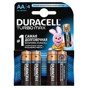 Элемент питания алкалиновый AA/LR6/MX 1500 Turbo Max BP-4 (блист.4шт) Duracell Б0014049