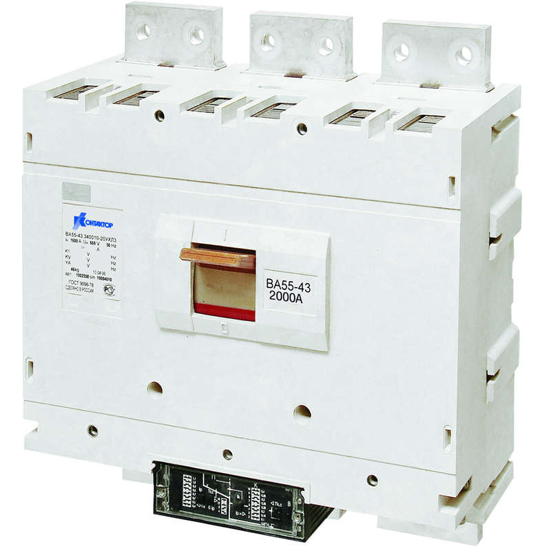 Выключатель автоматический 2п 1600А ВА56-43-804730-00 УХЛ3 440В Контактор 1027696