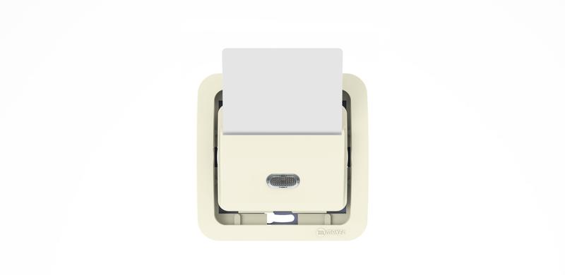 Выключатель СП Mimoza 10А IP20 без вставки крем. Makel 32183