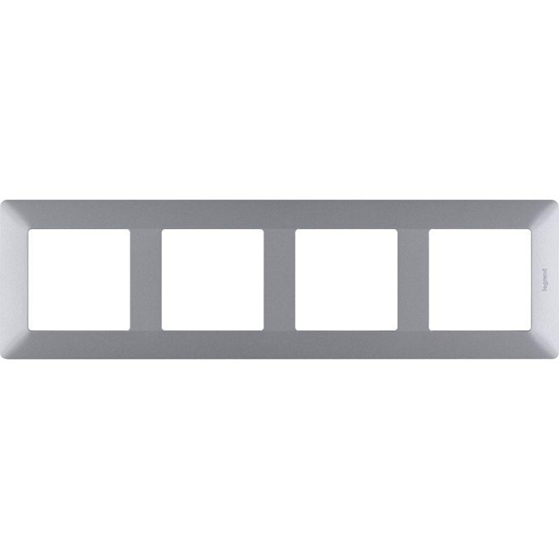 Рамка 4-м Valena Life универсальная алюм. Leg 754134