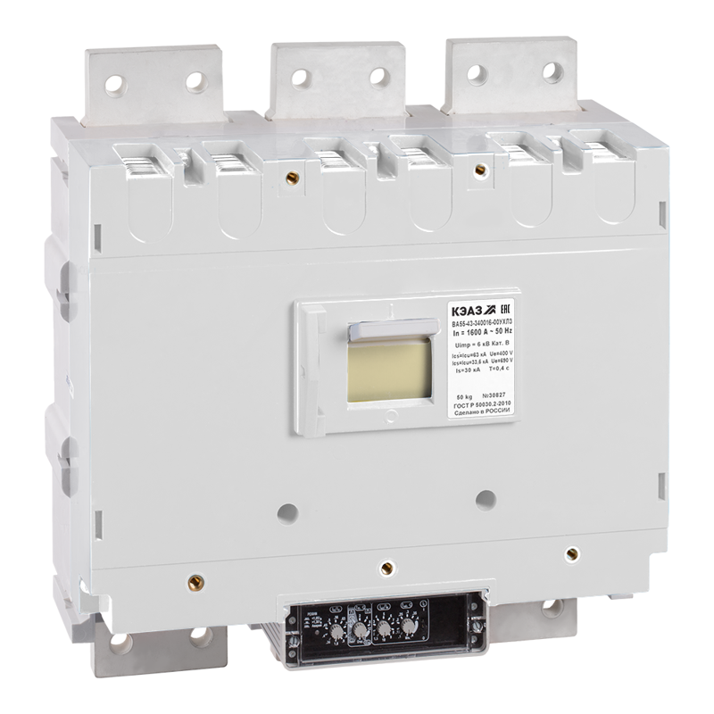 Выключатель автоматический 3п 1600А 80кА ВА55-43-340016 УХЛ3 690В AC КЭАЗ 118273