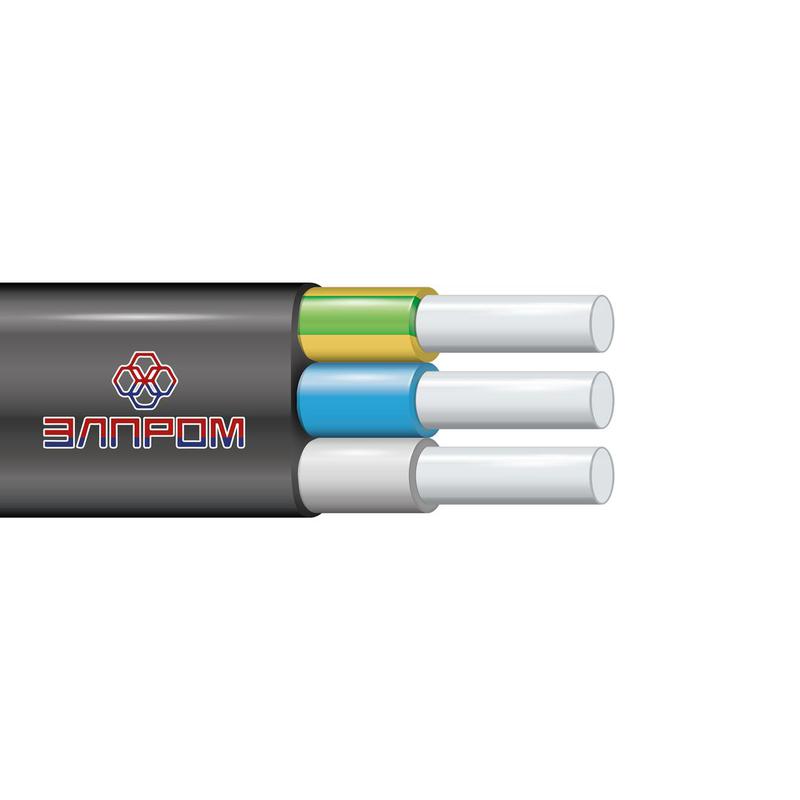 Кабель АВВГ-П 3х2.5 ОК 0.66кВ Б (бухта) (м) ЭЛПРОМ НТ000002613