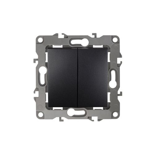 Переключатель 2-кл. СП Эра12 12-1106-05 10А IP20 250В 10AX механизм антрацит Эра Б0014667