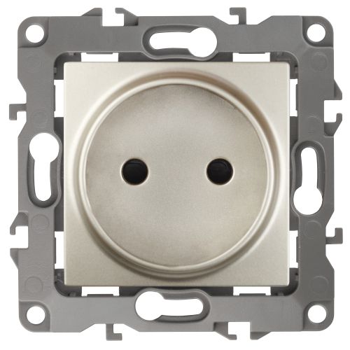 Розетка 1-м СП Эра12 12-2105-04 16А IP20 16AX 250В 2P механизм шампань Эра Б0018257