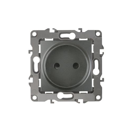 Розетка 1-м СП Эра12 12-2105-12 16А IP20 16AX 250В 2P механизм графит Эра Б0019335