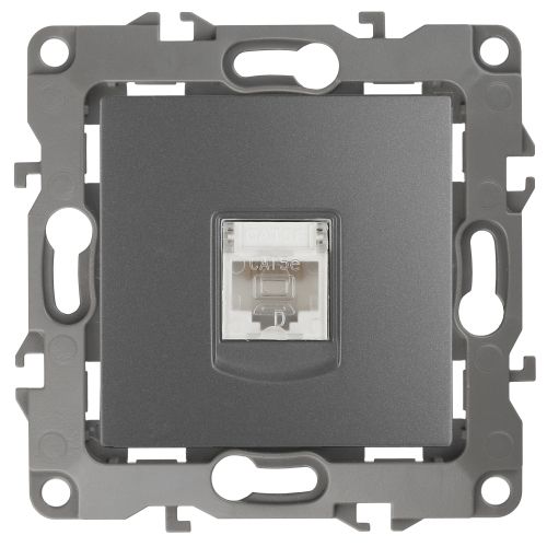 Розетка компьютерная Эра12 12-3107-12 RJ45 графит Эра Б0019350