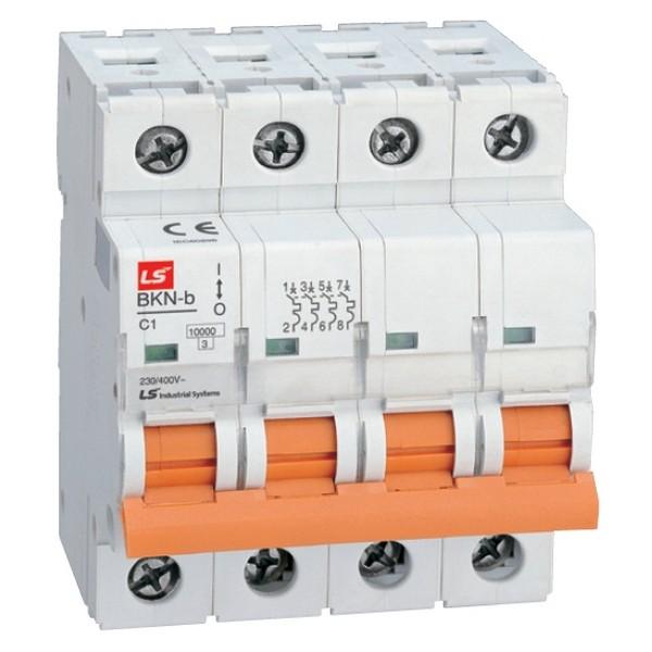 Выключатель автоматический модульный 4п (3P+N) C 63А 10кА BKN-b LS Electric 061404278B