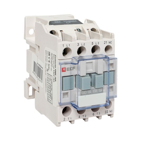 Контактор КМЭ 18А кат. 36В AC 1НЗ PROxima EKF ctr-s-18-36-nc