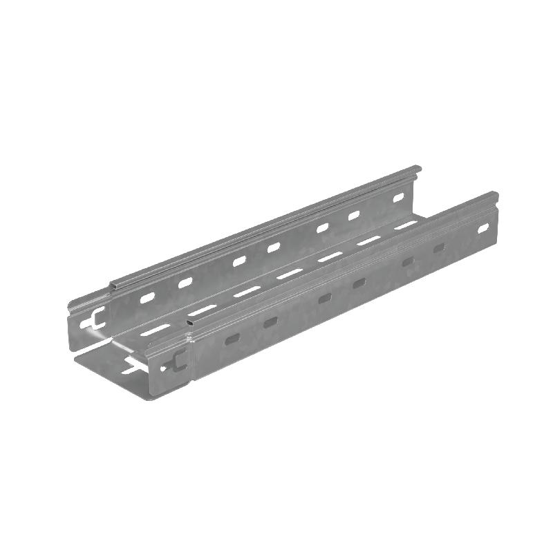 Лоток листовой перфорированный 100х50 L3000 сталь 1мм "Быстрый монтаж ПЛЮС" LPplus50-100-1.0-3000 оцинк. КМ PL0204